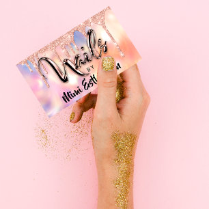 Nails Studio Artist Acryl Drip Glitter Holograaf Visitekaartje