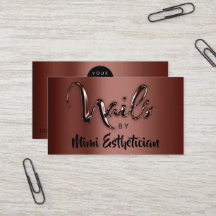 Nails Studio Artist Nails Logo Script Brown VIP Visitekaartje
