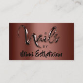 Nails Studio Artist Nails Logo Script Brown VIP Visitekaartje (Voorkant)