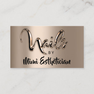 Nails Studio Artist Nails Logo Script Metalic Visitekaartje