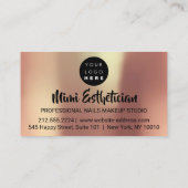 Nails Studio Artist Nails Script Logo Gold Roos Visitekaartje (Achterkant)