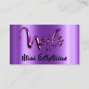 Nails Studio Artist Nails Script Logo Paars Roze Visitekaartje