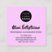 Nails Studio Artist Nails Script Logo Pinky Vierkante Visitekaartje (Achterkant)