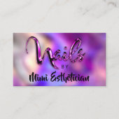 Nails Studio Artist Nails Script Logo Violet Roze Visitekaartje (Voorkant)