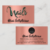 Nails Studio Artist NailsScript Logo Greenery Visitekaartje (Voorkant / Achterkant)
