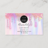 Nails Studio Beauty Creative Logo Drivers Holograa Visitekaartje (Achterkant)