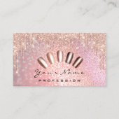 Nails Studio Drift Glitter Manicure QR Code SPA Visitekaartje (Voorkant)