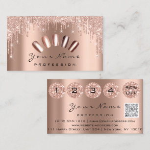 Nails Studio Drift Glitter Manicure QR Code Visitekaartje