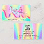Nails Studio Holograaf QR-code Unieke Visitekaartje (Voorkant / Achterkant)