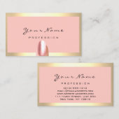 Nails Stylist Manicure Roos Framed Roos Visitekaartje (Voorkant / Achterkant)