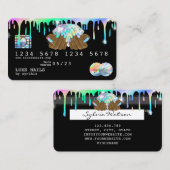 Nails Technician Credit Kaart Styled Holograph Dri Visitekaartje (Voorkant / Achterkant)