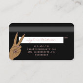 Nails Technicus Creditcard styled Roos Gold Drip Visitekaartje (Achterkant)