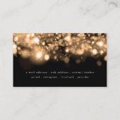 Nails-technicus met mousserende goudverlichting visitekaartje (Achterkant)