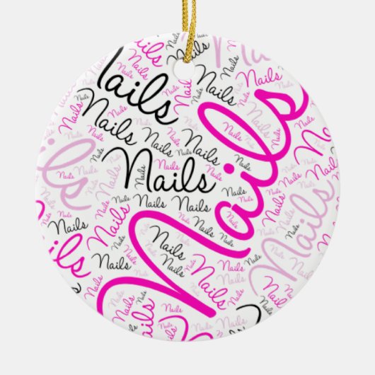 Nails word art keramisch ornament (Voorkant)