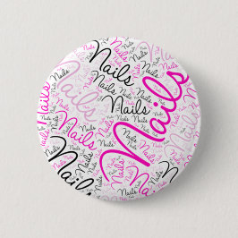 Nails word art ronde button 5,7 cm