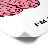 N'aime pas le poster drôle du cerveau (Coin)
