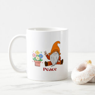 Nain de la paix sur une tasse à café
