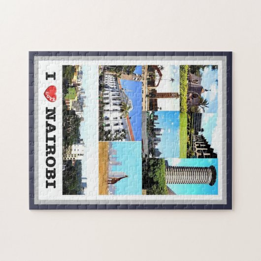Nairobi - Kenia - I Love - Legpuzzel (Horizontaal)