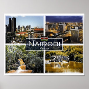 Nairobi - Kenia - Mosaic - Poster