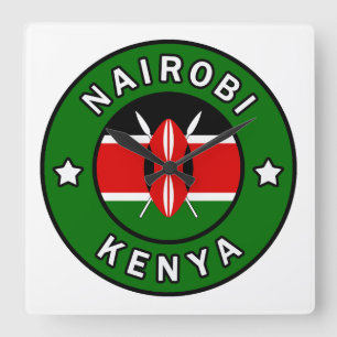 Nairobi Kenia Vierkante Klok