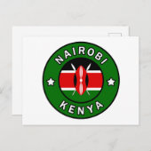 Nairobi Kenya Briefkaart (Voorkant / Achterkant)