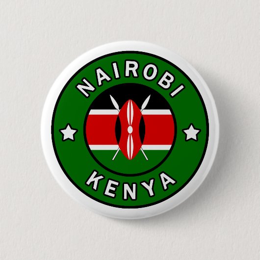 Nairobi Kenya Ronde Button 5,7 Cm (Voorkant)
