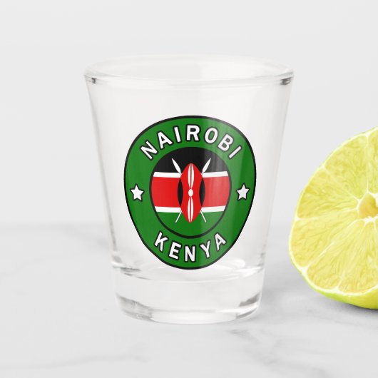 Nairobi Kenya Shot Glas (Voorkant)