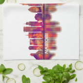 Nairobi Kenya Skyline Theedoek (Gevouwen)