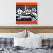 Nairobi Lions - B&W Canvas Afdruk (Insitu (Slaapkamer))