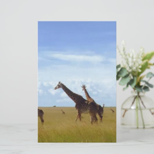 Nairobi National Park Giraffes Briefpapier (Staand voorkant)
