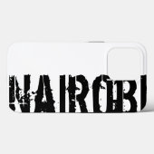 Nairobi - Style Urbain, coque iphone Noir Et Blanc (Verso (horizontal))