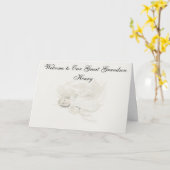 NAISSANCE DE CARTE DE VOEUX D'ARRIÈRE-PETIT-FILS (Fleur jaune)