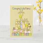 Naissance de félicitations de carte de voeux de (Fleur jaune)