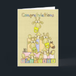 Naissance de félicitations de carte de voeux de<br><div class="desc">Naissance de félicitations de carte de voeux de triplets</div>