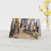 naissance de la carte de voeux jésus (Fleur jaune)