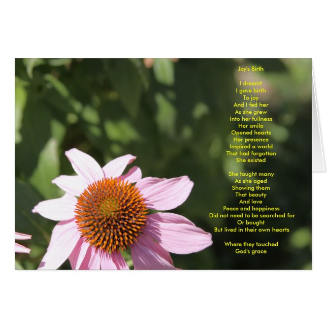 Naissance de la joie. (Devant horizontal)