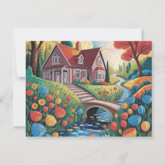 NAIVE ART postcard Briefkaart