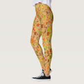 Najaar Abstract geometrisch kunstwerk met echo-ver Leggings (Links)