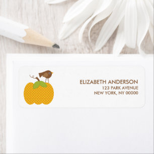 Najaar Baby shower Adresetiketten Etiket