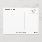 Najaar bij het meer briefkaart (Achterkant)