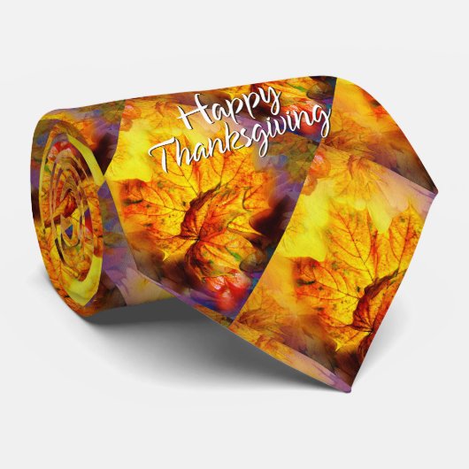 Najaar bladeren 4 Stropdas (Opgerold)