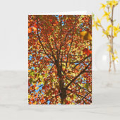 Najaar bladeren Fireworks Kaart (Gele Bloem)