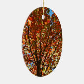 Najaar bladeren Fireworks Keramisch Ornament (Rechts)