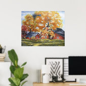 Najaar Boerderij House Poster (Thuiskantoor)