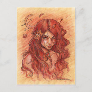 Najaar Briefkaart Moon