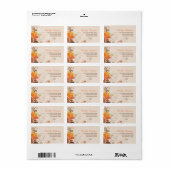 Najaar deco Floral Swirls Adresetiketten Etiket (Full Sheet)