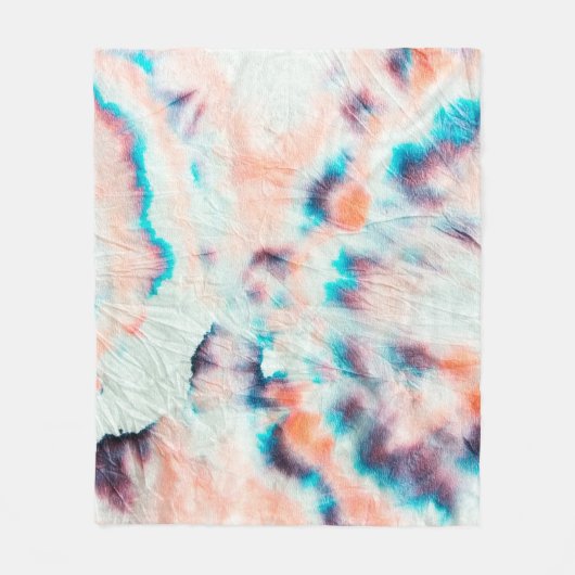 Najaar Dirty Art Graffiti. Tie Dye Shibori. Bordo Fleece Deken (Voorkant)
