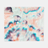 Najaar Dirty Art Graffiti. Tie Dye Shibori. Bordo Fleece Deken (Voorkant (Horizontaal))