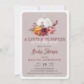 Najaar een kleine pompoenuitnodiging voor Baby sho Kaart (Voorkant)