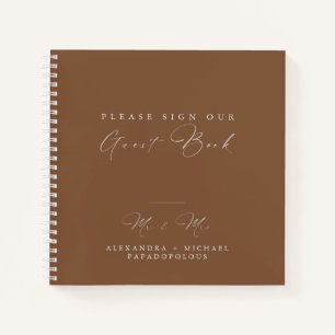 Najaar Elegant Minimal Wedding Guest Book Notitieboek
